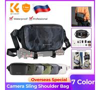 K&F Concept Borsa a tracolla leggera per fotocamera Borsa a tracolla per fotografia da 10 litri per Canon/Nikon/Sony Camears/DJI Mavic Drone Pouch 10L Gray Pouch