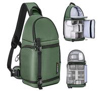 K&F Concept Borsa a Tracolla per Fotocamera, Zaino Monospalla Fotografico, Zaino Fotografico Piccolo Casual Antifurto Compatibile con DSLR SLR Mirrorless macchina fotografica