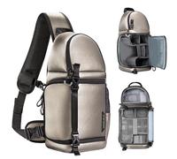 K&F Concept Borsa a Tracolla per Fotocamera, Zaino Monospalla Fotografico Impermeabile, Zaino Fotografico Piccolo Casual Antifurto Compatibile con DSLR SLR Mirrorless macchina fotografica