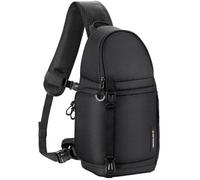K&F Concept Borsa a Tracolla per Fotocamera, Zaino Monospalla Fotografico, Zaino Fotografico Piccolo Casual Antifurto Compatibile con DSLR SLR Mirrorless Macchina Fotografica