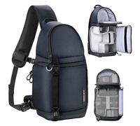 K&F Concept Borsa a Tracolla per Fotocamera, Zaino Monospalla Fotografico Impermeabile, Zaino Fotografico Piccolo Casual Antifurto Compatibile con DSLR SLR Mirrorless macchina fotografica