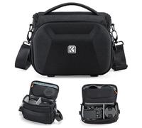 K&F CONCEPT Borsa per Fotocamera a Tracolla, Borsa Fotografica Impermeabile in eva hardshell con tracolla regolabile, Compatta Custodia per Macchine Fotografiche Reflex Obiettivo Treppiede-M