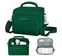 K&F CONCEPT Borsa per fotocamera, piccola borsa a tracolla singola Crossbody Custodia con cinghia regolabile compatte Borse per macchina fotografia DSLR/SLR/Mirrorless-Verde
