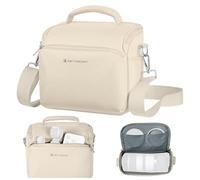 K&F Concept Borsa per fotocamera, piccola borsa a tracolla singola Crossbody Custodia con cinghia regolabile compatte Borse per macchina fotografia DSLR/SLR/Mirrorless-Beige