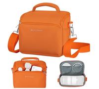 K&F Concept Borsa per fotocamera, piccola borsa a tracolla singola Crossbody Custodia con cinghia regolabile compatte Borse per macchina fotografia DSLR/SLR/Mirrorless-Arancione
