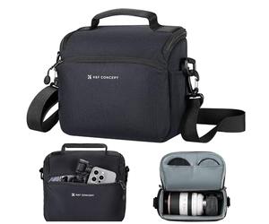 K&F CONCEPT Borsa per fotocamera, piccola borsa a tracolla singola Crossbody Custodia con cinghia regolabile compatte Borse per macchina fotografia DSLR/SLR/Mirrorless-blu marino