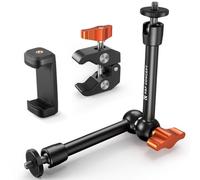 K&F CONCEPT Braccio magico da 9,8 pollici con supporto per telefono e pinza super, snodo a 360° compatibile con telefoni cellulari/lampade LED/monitor/flash/microfoni/fotocamere reflex digitali