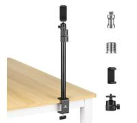 K&F Concept Camera Supporto da tavolo con testa a sfera staccabile a 360° da 1/4", morsetto per treppiede da tavolo regolabile da 37-102 cm per telefono cellulare, registrazione video