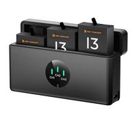 K&F Concept Confezione da 3 batterie con caricabatterie per Go Pro 13, batteria enduro da 2100 mAh e caricatore USB a 3 slot LCD compatibile con Hero 13 Action Camera