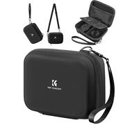 K&F Concept Custodia per fotocamere compatte, Borsa per macchina fotografica reflex digitale impermeabile Guscio rigido antiurto protettiva piccola con 2 cinturino-Nero