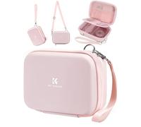 K&F CONCEPT Custodia per fotocamere compatte, Borsa per macchina fotografica reflex digitale impermeabile Guscio rigido antiurto protettiva piccola con 2 cinturino-Rosa