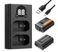 K&F CONCEPT DMW-BLK22 Batteria di Ricambio e Caricatori Set, 2400 mAh Batteria DMW-BLK22 Compatibile con Panasonic Lumix DC-S5 II IIX GH5 II S5 II GH6 S5 IIX S9 S5M2 S5M2X GH5M2