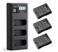 K&F CONCEPT EN-EL14 Batteria e Caricatore LCD a 3 slot, Compatibile con Nikon D5300 D5600 D5100 D5200 D5500 D3100 D3200 D3300 D3400 D3500 Coolpix P7000 P7100 P7200 P7700 P7800