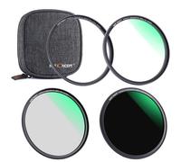 K&F Concept Kit di filtri per lenti magnetiche CPL-ND-UV 58 mm