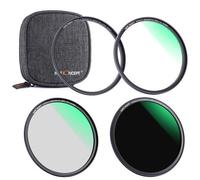 K&F Concept Kit di filtri per lenti magnetiche CPL-ND-UV 58 mm