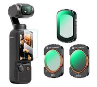 K&F CONCEPT OSMO Pocket 3 Filtro Magnetico,3 Pack Kit Filtri Magnetici CPL+Black Mist 1/4+ ND2-32 Filtro Magnetico Polarizzatore Filtro ND Compatibile con DJI Osmo Pocket 3(Alluminio)