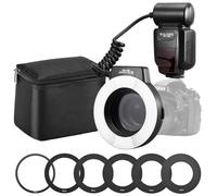 K&F CONCEPT Flash anulare macroTTL con luce ausiliaria AF anelli adattatori