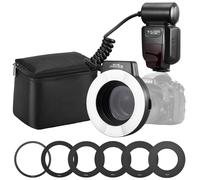 K&F CONCEPT Flash anulare macroTTL con luce ausiliaria AF anelli adattatori