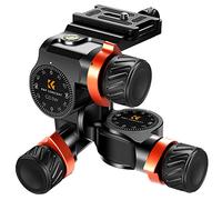 K&F Concept GD-3W Testa a 3 Vie, Testa a Sfera Fluida in metallo CNC, per Cavalletto per Macchina Fotografica, Stabilizzatore Fotocamera, Fotografia Professionale, Carico Max 6kg