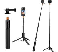K&F Concept MS21 Selfie Stick Treppiede per Insta 360, Bastone Selfie Invisibile con l'adattatore, Bastone Estensibile per Insta 360 Ace/Ace Pro /X4 /X3 /0NE X2 /ONEX, DJI Osmo Action, AKASO Action