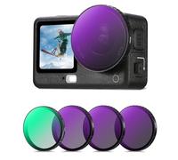 K&F CONCEPT Kit 4 Filtri Snap On CPL e ND Compatibile con DJI Osmo Action 6 - CPL, ND8, ND16, ND32, Accessori per Fotocamera Action 6 con Vetro Ottico HD Multirivestito