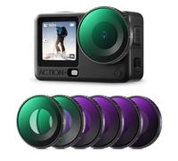 K&F CONCEPT Kit da 6 Filtri HD Compatibile con DJI Osmo Action 6, CPL ND8 ND16 ND32 ND64 Black Diffusion 1/4 - Filtro Polarizzatore Effetto Riduzione Luce in Vetro HD Nano Multistrato