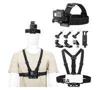K&F Concept Kit di Accessori per Action Cam Fotocamere Sportive Compatibile con GoPro Hero Insta360 DJI Osmo 360 Action Telefono, Include Fascia Toracica, FasciaTesta, Clip per Telefono Cellulare