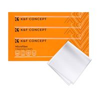 K&F CONCEPT Kit Panno per Pulizia in Sottovuoto/Asciutto/Lavabile/Microfibra (3 pezzi), Panno per Occhiali/Fotocamera/Obiettivo/PC Schermi/Smartphone (150 * 150 mm)