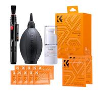 K&F Concept Kit per la pulizia dell'obiettivo della fotocamera 15 in 1 per DSLR con soffio d'aria, salviette per la pulizia*10, liquido detergente 15ml, panno per aspirapolvere*2, penna per obiettivo