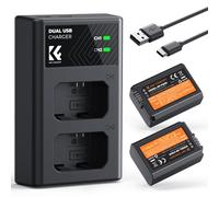 K&F CONCEPT LP-E17 Batteria di Ricambio e Doppio Caricatore USB per Canon EOS R100 R8 R50 RP R10, Rebel T8i, T7i, T6i, T6s, SL2, SL3, EOS M3, M5, M6, EOS 200D, 77D, 750D, 760D, 800D, 8000D 2 batterie