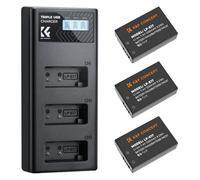 K&F CONCEPT LP-E17 Batteria e Caricatore LCD Potenziato a Tre Slot Compatibile con Canon EOS R100 R50 RP R10 R8, Rebel T8i T7i T6i T6s SL2 SL3 EOS M3 M5 M6 200D 77D 750D 760D 800D 8000D
