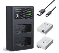 K&F Concept LP-E8 - Batteria e caricabatterie doppio slot per fotocamere digitali Canon EOS Rebel T3i T2i T4i T5i, EOS 600D 550D 650D 700D, Kiss X4 X5 X6 X7, LC-E8E