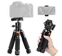K&F CONCEPT Mini Treppiede 55cm, Treppiede Compatto in Alluminio, Cavalletto Pieghevole e Treppiede da Tavolo, con Testa a Sfera e Piastra da 1/4" per DSLR/Sony/Canon/Smartphone ecc, Carico Max 6kg