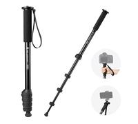 K&F Concept Monopiede Fotocamera 160cm, Bastone Selfie Multifunzionale per Gopro DSLR con Cavo anti-Perdita, Bastone da Passeggio estensibile con bussola, Carico Max 10kg, Peso 0,33kg - MS16