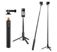 K&F Concept MS21 Selfie Stick Treppiede per Insta 360, Bastone Selfie Invisibile con l'adattatore, Bastone Estensibile per Insta 360 Ace/Ace Pro /X4 /X3 /0NE X2 /ONEX, DJI Osmo Action, AKASO Action