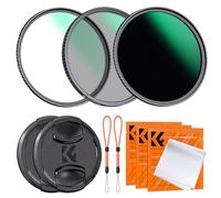 K&F Concept Nano-Dazzle Filtri Kit, 49mm iltro di Protezione UV + Filtro Polarizzatore Circolare CPL + ND1000 Filtro Densidad Neutral +2 Tappi per Obiettivi con 3pcs Panni di Pulizia