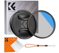 K&F Concept 55mm Filtro Polarizzatore Circolare con Tappo + Un Panni di Puliziaper per Obiettivo Fotocamera, Ultra Sottile CPL Filtro in Vetro Ottico con Nano Rivestimento a 18 Strati (Nano-K Serie)