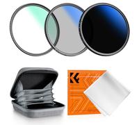 K&F Concept Nano-Klear 62mm Kit Filtri, Filtro UV + CPL + ND2-400, Filtro di Protezione MCUV + Polarizzatore + Densità Neutra ND2-400 con Custodia per Filtro