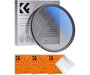 K&F CONCEPT Nano-Klear Filtro Polarizzatore Circolare CPL in Vetro Ottico con Nano-Rivestimento a 18 Strati per Obiettivi 40.5mm + 3 Panni di Pulizia
