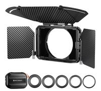 K&F CONCEPT Nano-X Pro Mini Matte Box con bandiera laterale in fibra di carbonio superiore, con vassoi filtro quadrati da 10,2 x 14,6 cm e anelli adattatore per obiettivo 67/72/77/82/95 mm per