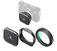 K&F CONCEPT Nano-Xcel Filtro di Protezione UV con Tappo e Cappuccio compatibile con Fujifilm X100 Serie, Filtro MCUV compatibile con Fujifilm X100 X100S X100F X100T X100V X100VI(Nero)