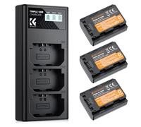 K&F CONCEPT NP-FZ100 Batteria a Tre Slot e Caricatore, 3 * 2280mAh Batteria Compatibile con Sony A7iii, A7iv, A7C, FX3, FX30, A9, A6600, A6700, ZV-E1, ZV-E10ii, Alpha 9, A9S, A7R III, A7R IV, A7RV