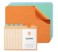 K&F CONCEPT Panni in Microfibra Ispessiti 250g per Obiettivi, Occhiali, Schermi e Tablet • 12 Pezzi (15x18 cm) - Arancione, Verde, Blu