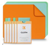 K&F CONCEPT Panni in Microfibra Ispessiti 250g per Obiettivi, Occhiali, Schermi e Tablet • 6 Pezzi (15x18 cm) - Arancione, Verde, Blu