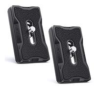 K&F CONCEPT Piastra a Sgancio KF31.031 (2 pezzi), Piastra a Slitta Rapida Universale Alluminio con Vite 1/4" per Fotocamera - Nero