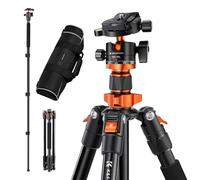 K&F Concept SA254M1 62 ''DSLR Camera Treppiede Leggero e Compatto Alluminio Staccabile Monopiede Treppiede con 360 Panorama Testa A Sfera Piastra Sgancio Rapido per Viaggi e Lavoro…