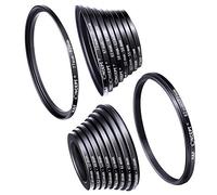 K&F CONCEPT Set di 18 anelli adattatori per filtro per obiettivo della fotocamera, 37-82 mm, 82-37 mm, per obiettivo fotocamera DSLR