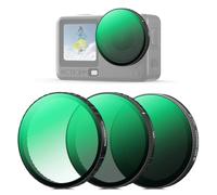 K&F CONCEPT Set di 3 Filtri a Clip CPL VND Black-Mist 1/4 compatibile con DJI Osmo Action 6, Confezione da CPL Black Promist 1/4 + ND4-32, Vetro Ottico HD Multirivestito, Accessorio per Action Camera