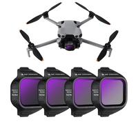 K&F CONCEPT Set di Filtri ND Compatibile con DJI Mini 5 Pro, (4 Pezzi) ND8/ND16/ND32/ND64 ad Aggancio Rapido Vetro Ottico HD Multi-Rivestito - Accessori Filtro Densità Neutra per Obiettivo Drone