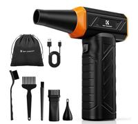 K&F Concept Soffiatore ad Aria Compressa, 8000mAh-150min Autonomia | 150000RPM | Luce LED | 3 Velocità Regolabili | Motore Senza Spazzole Ricaricabile | Per PC, Tastiera, Auto, Casa